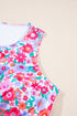 Plus Size Floral Print Twisted High Waist Bikini Set